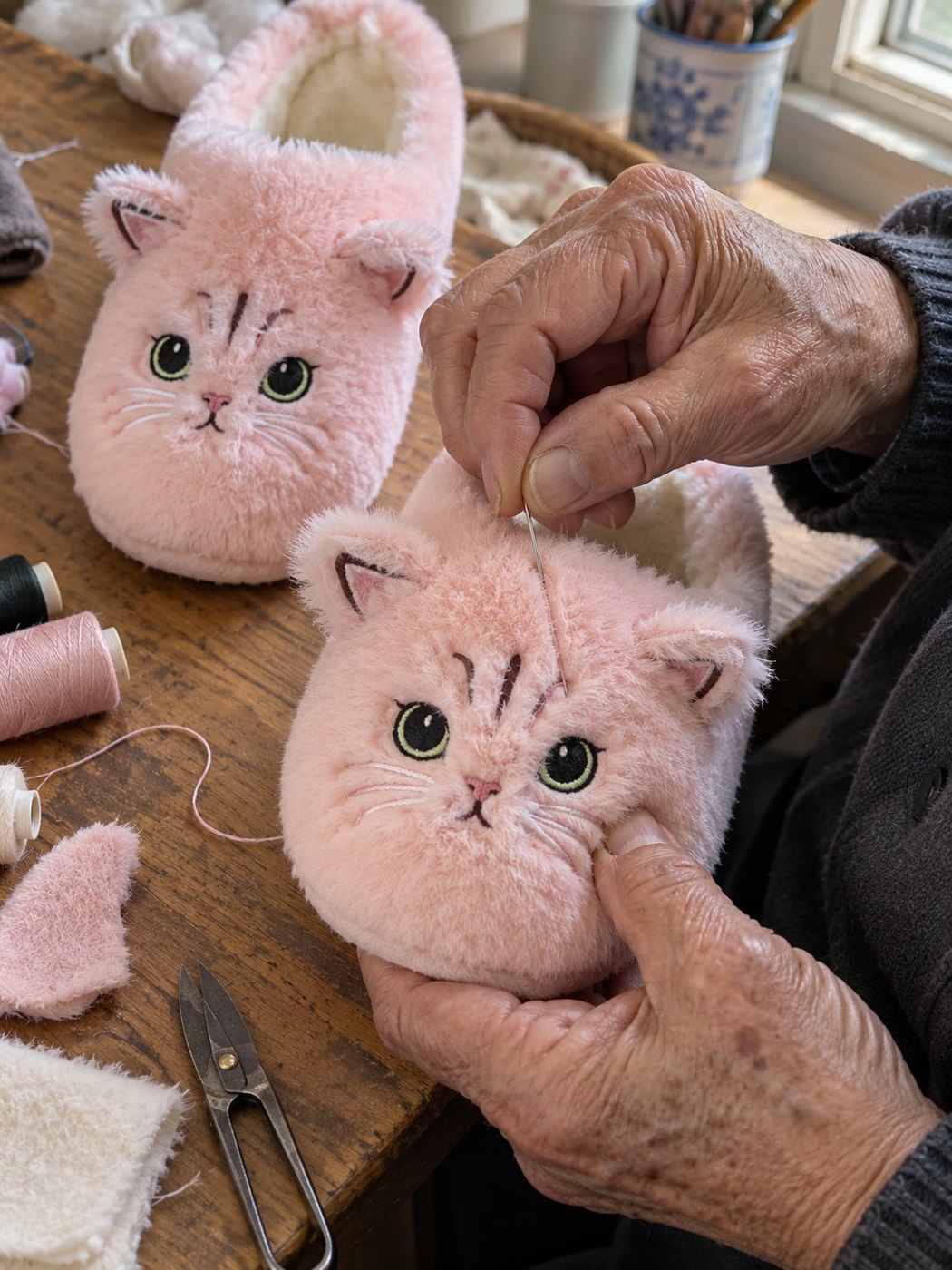 hands stitching